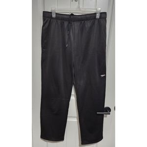 Speedo mens track sweat warm up pants black large